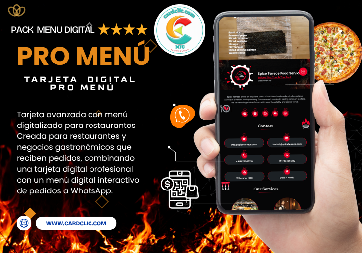 TARJETA INTELIGENTE PRO - MENÚ DIGITALIZADO