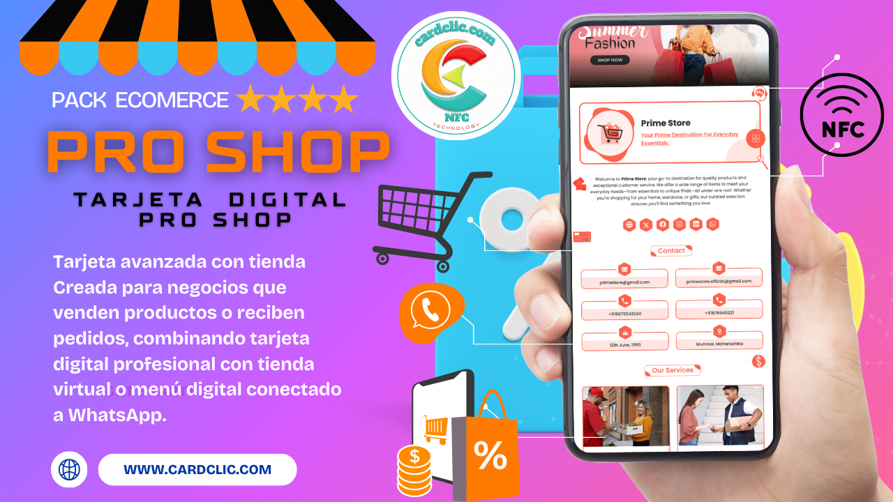 TARJETA INTELIGENTE PRO SHOP CON TIENDA VIRTUAL
